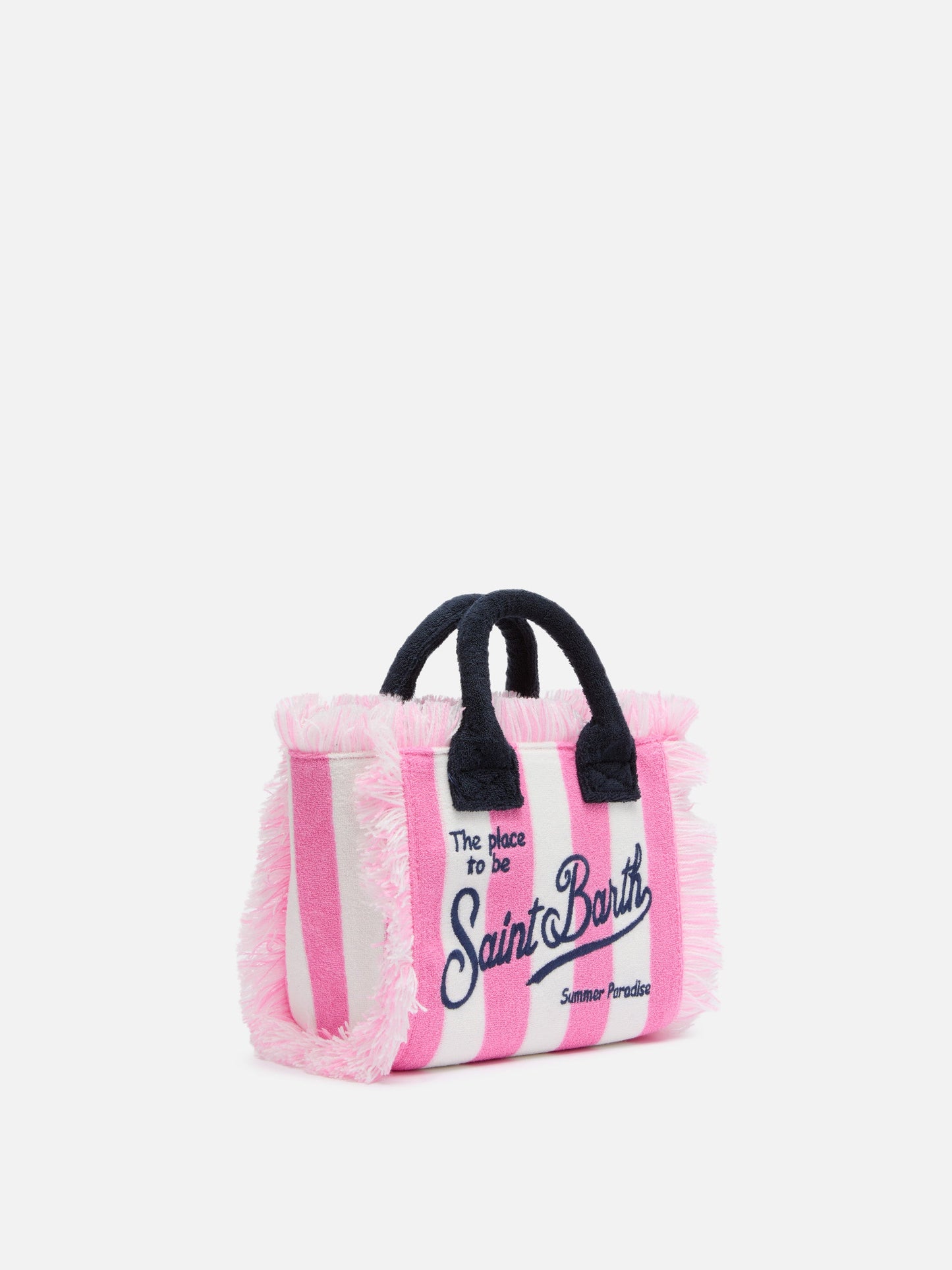 Mini Vanity Sponge Bag with pink striped print