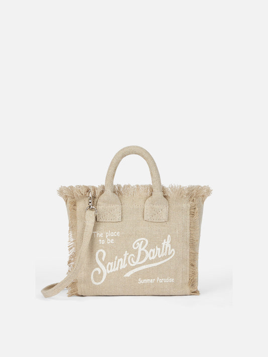 Mini Vanity beige Linen bag