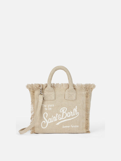 Mini Vanity beige Linen bag - MC2 Saint Barth