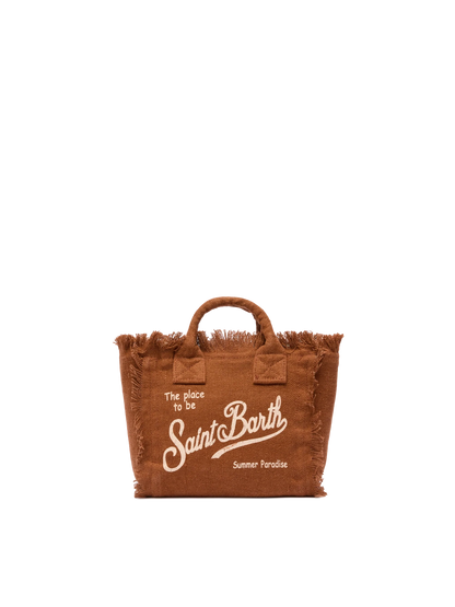Mini Vanity brown Linen bag - MC2 Saint Barth