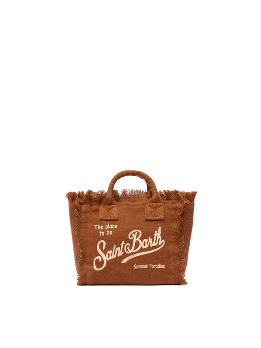 Mini Vanity brown Linen bag - MC2 Saint Barth