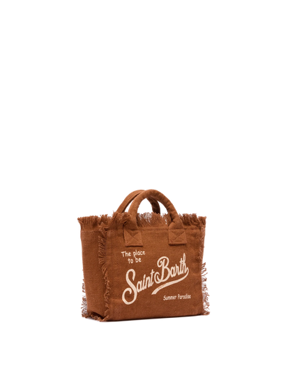 Mini Vanity brown Linen bag - MC2 Saint Barth