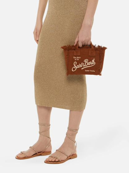 Mini Vanity brown Linen bag