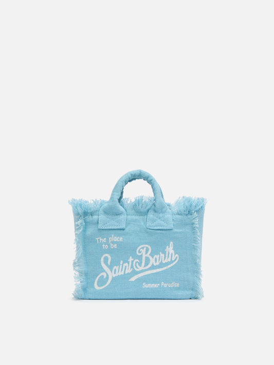 Mini Vanity light blue Linen bag