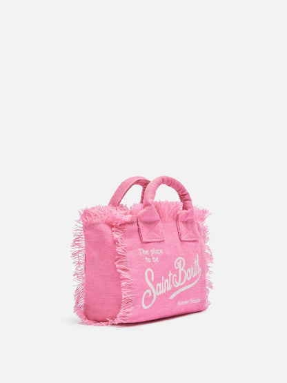 Mini Vanity pink Linen bag