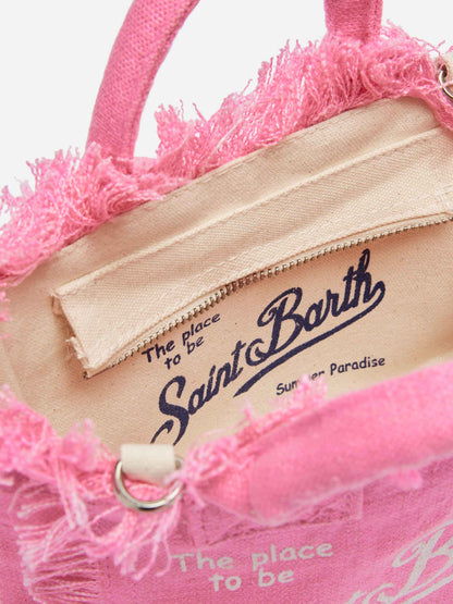 Mini Vanity pink Linen bag