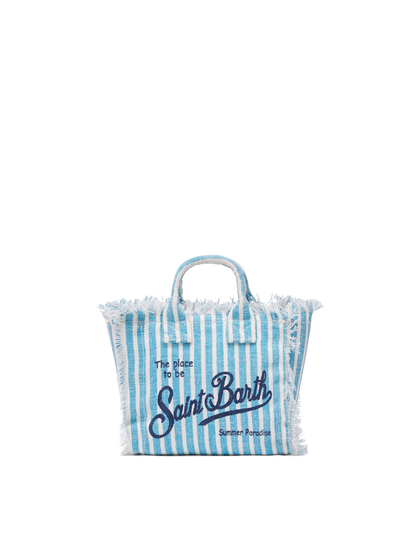 Mini Vanity Linen bag  with striped print