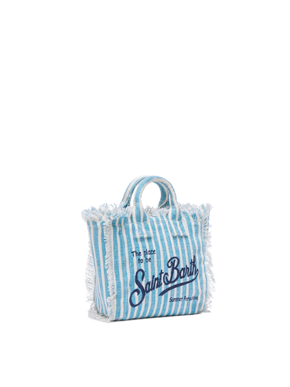 Mini Vanity Linen bag  with striped print