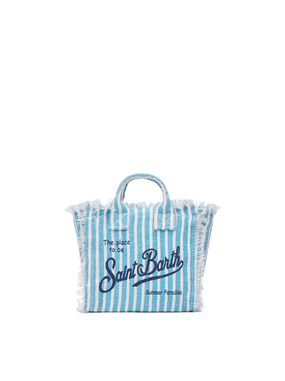 Mini Vanity Linen bag  with striped print