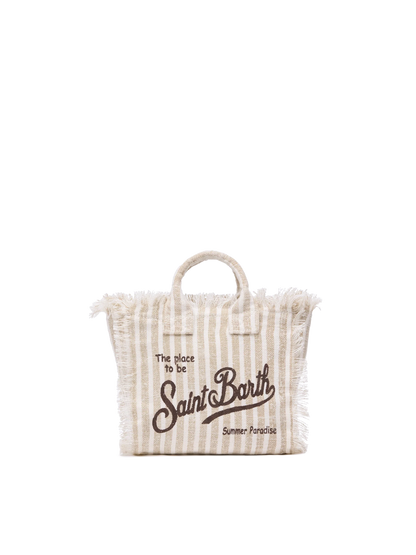 Mini Vanity Linen bag  with striped print