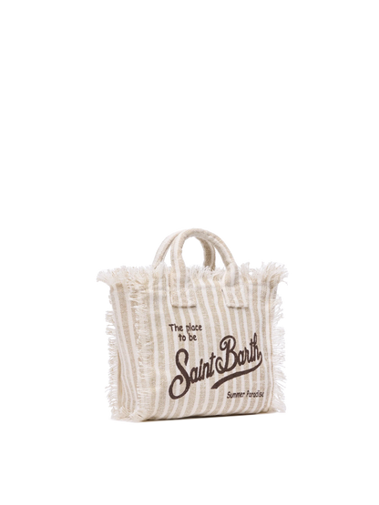Mini Vanity Linen bag  with striped print