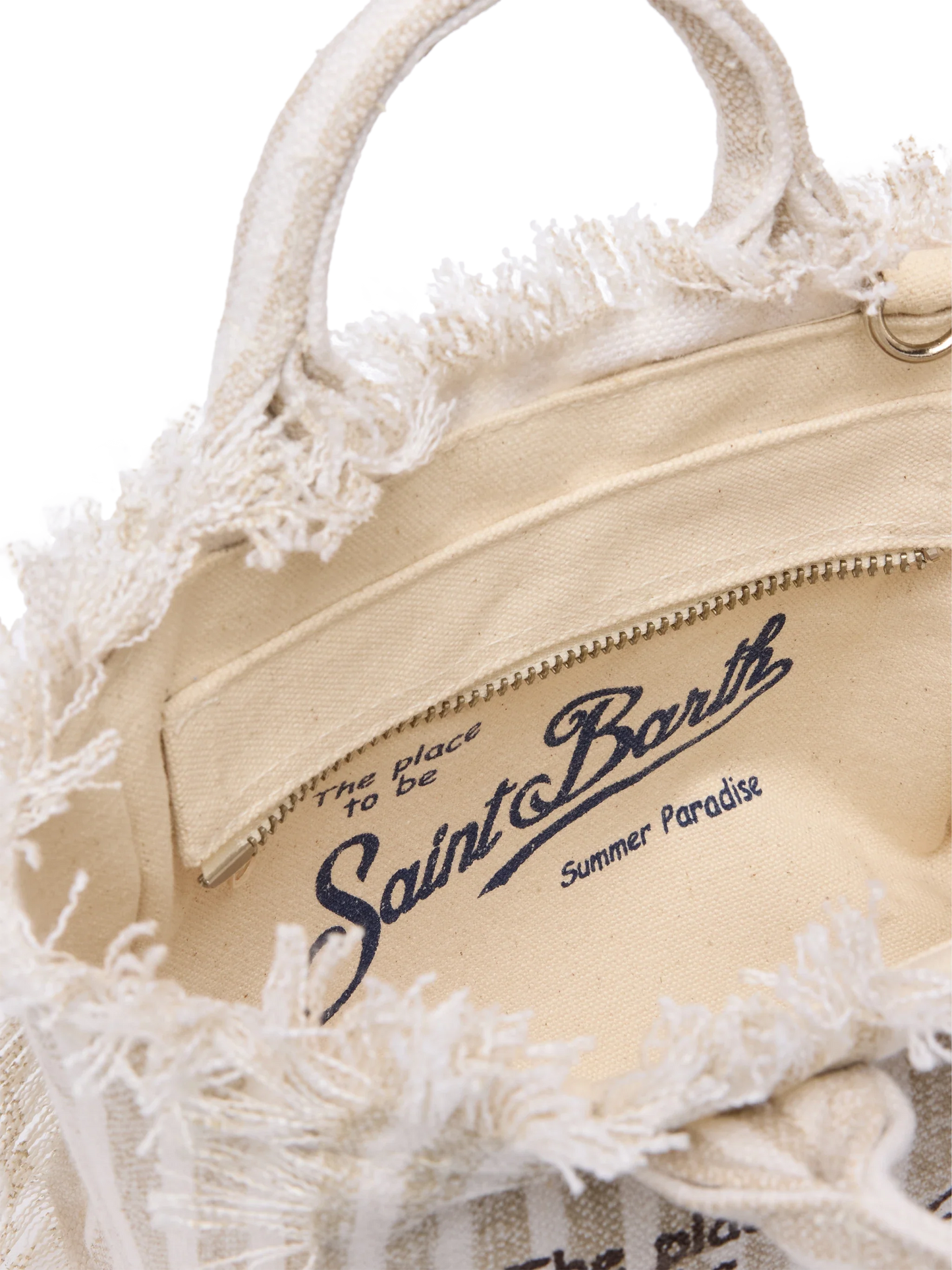 Mini Vanity Linen bag  with striped print