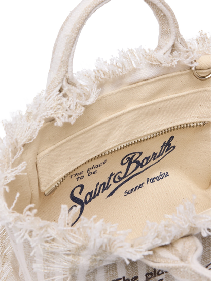 Mini Vanity Linen bag  with striped print