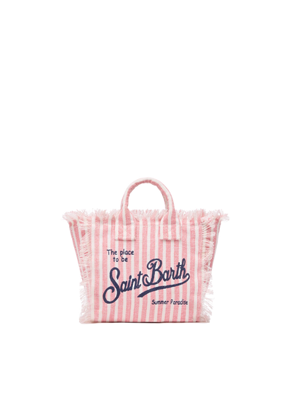 Mini Vanity Linen bag  with striped print