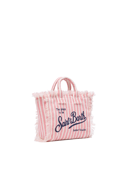 Mini Vanity Linen bag  with striped print
