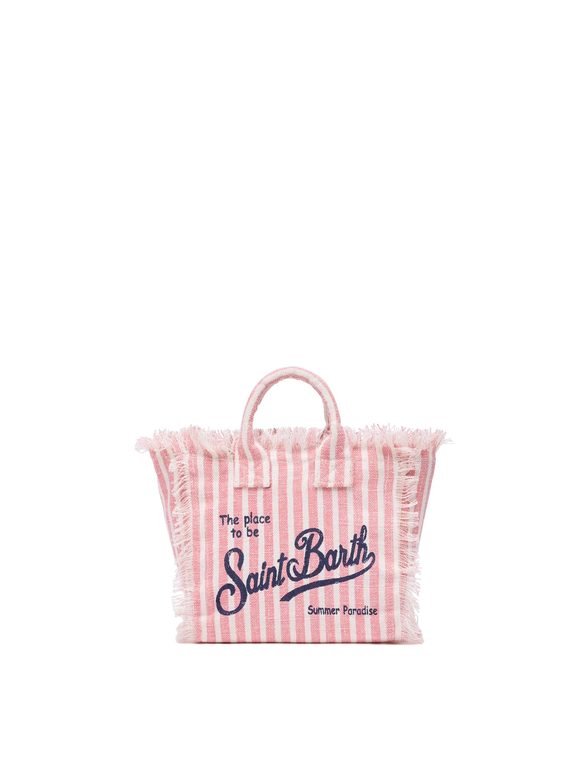 Mini Vanity Linen bag with striped print - MC2 Saint Barth