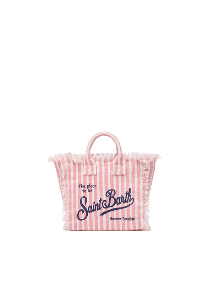 Mini Vanity Linen bag  with striped print
