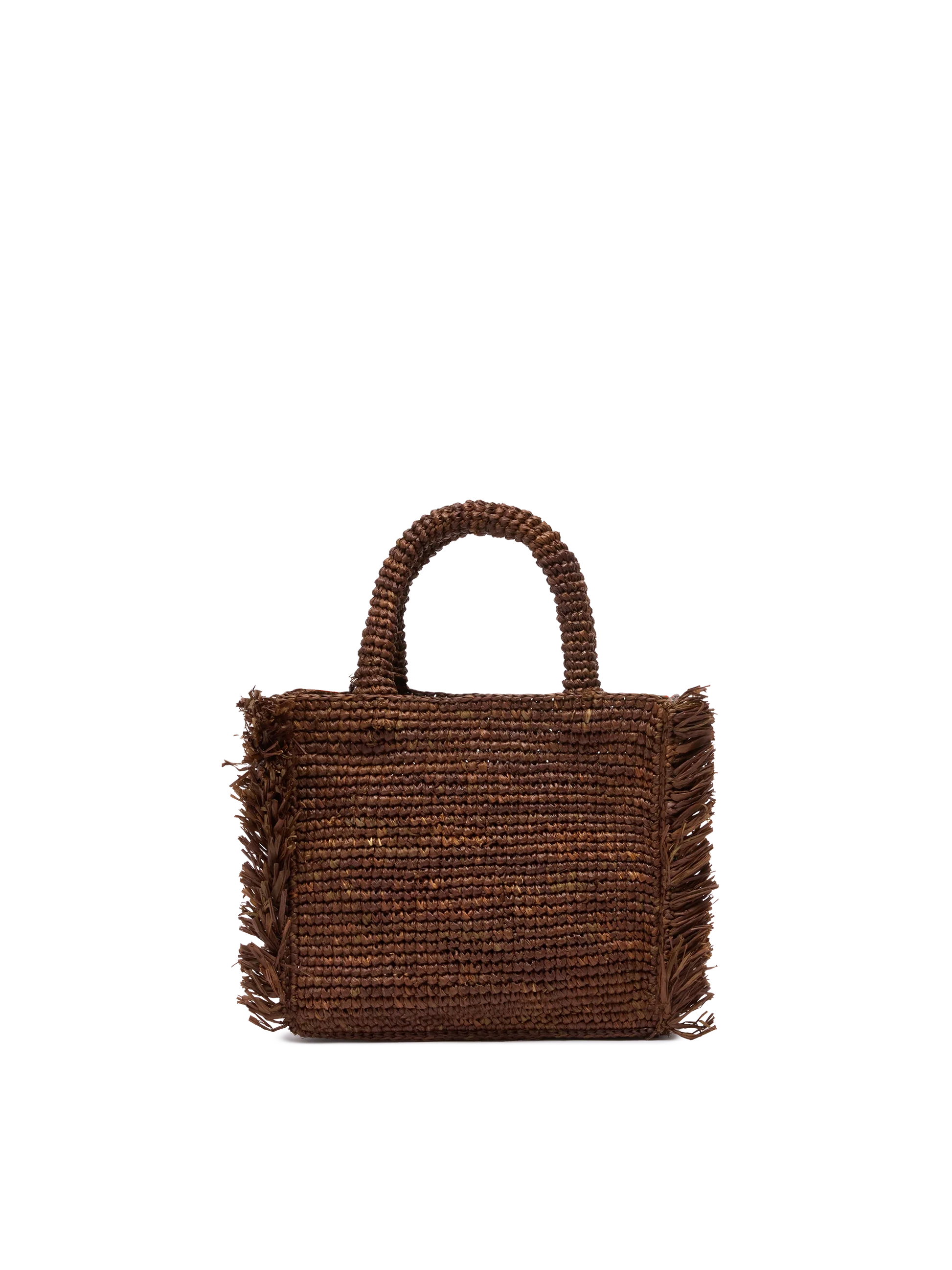 Mini Vanity Raffia Fringes bag with Saint Barth embroidery - MC2 Saint Barth