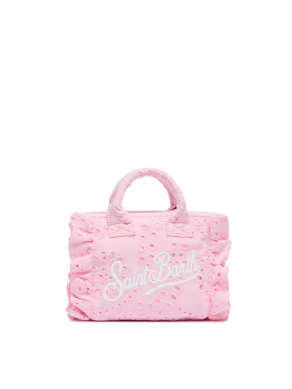 Pink Sangallo lace Mini Vanity Volant bag