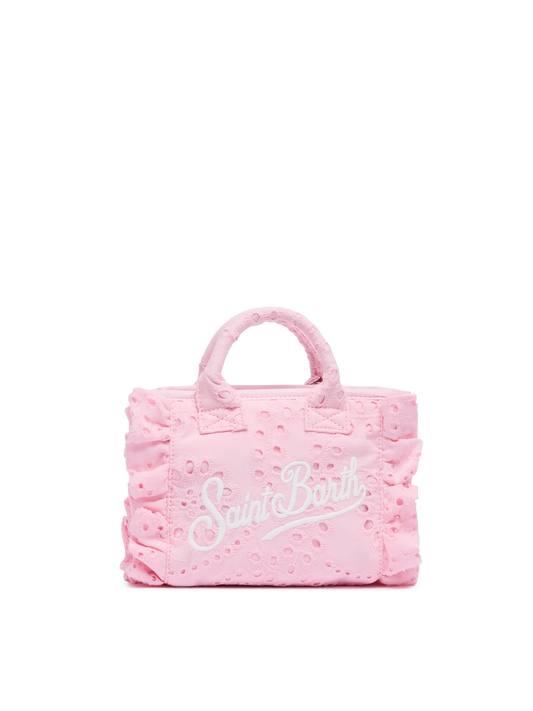 Pink Sangallo lace Mini Vanity Volant bag
