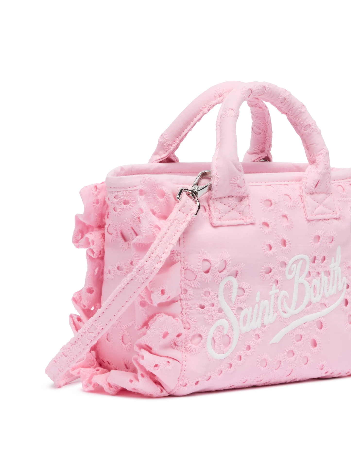 Pink Sangallo lace Mini Vanity Volant bag