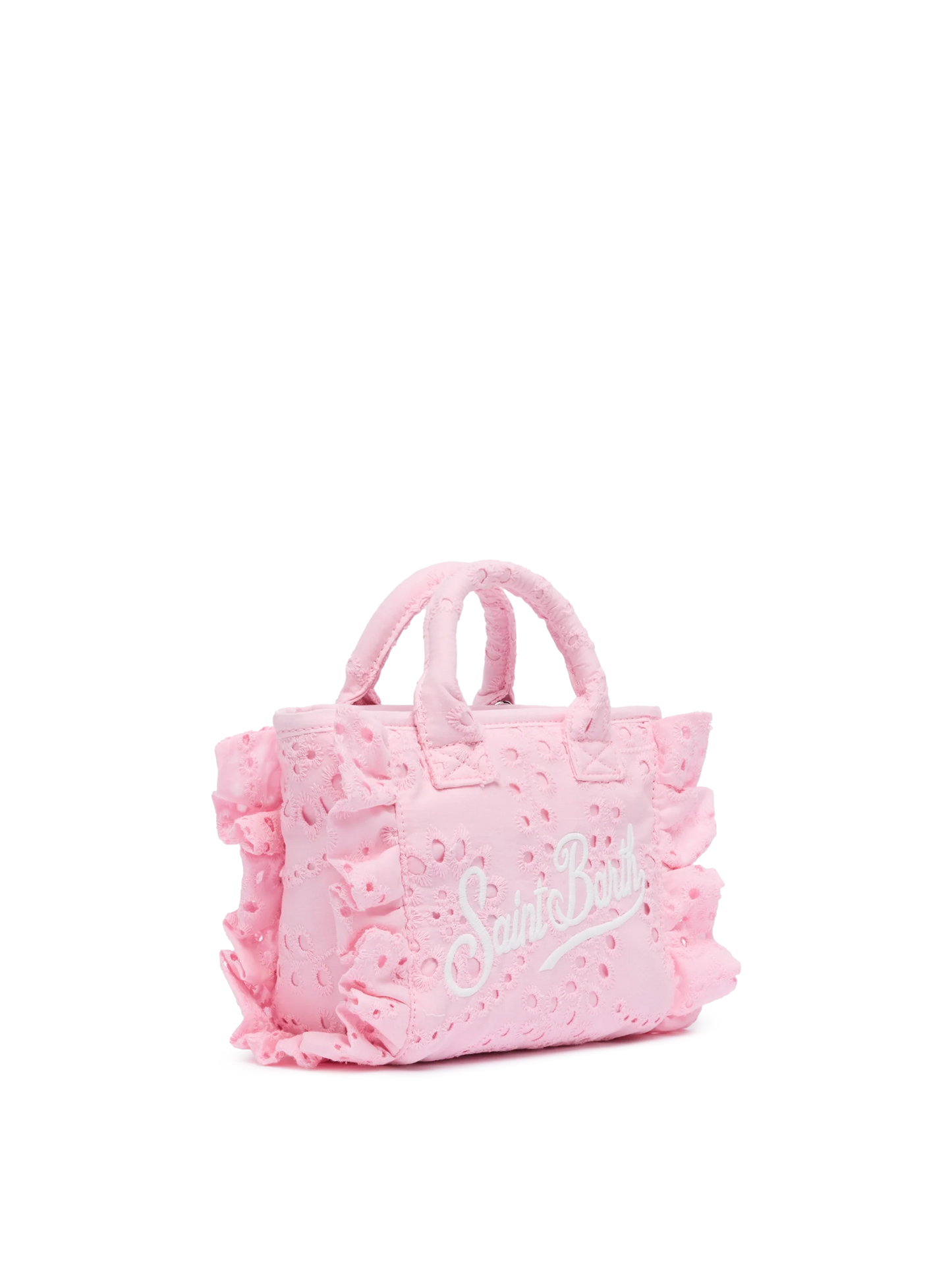 Pink Sangallo lace Mini Vanity Volant bag