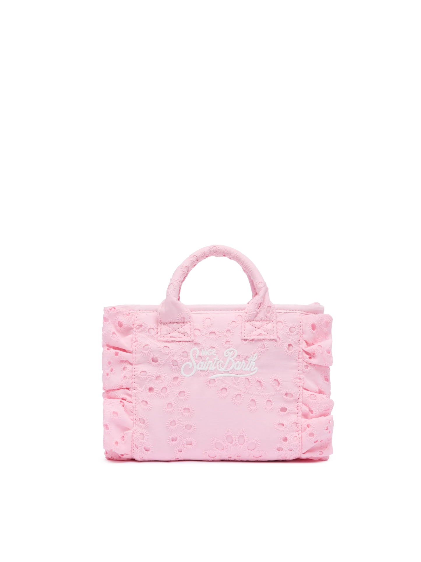 Pink Sangallo lace Mini Vanity Volant bag