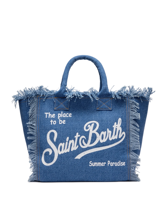 Denim fabric Vanity tote bag - MC2 Saint Barth
