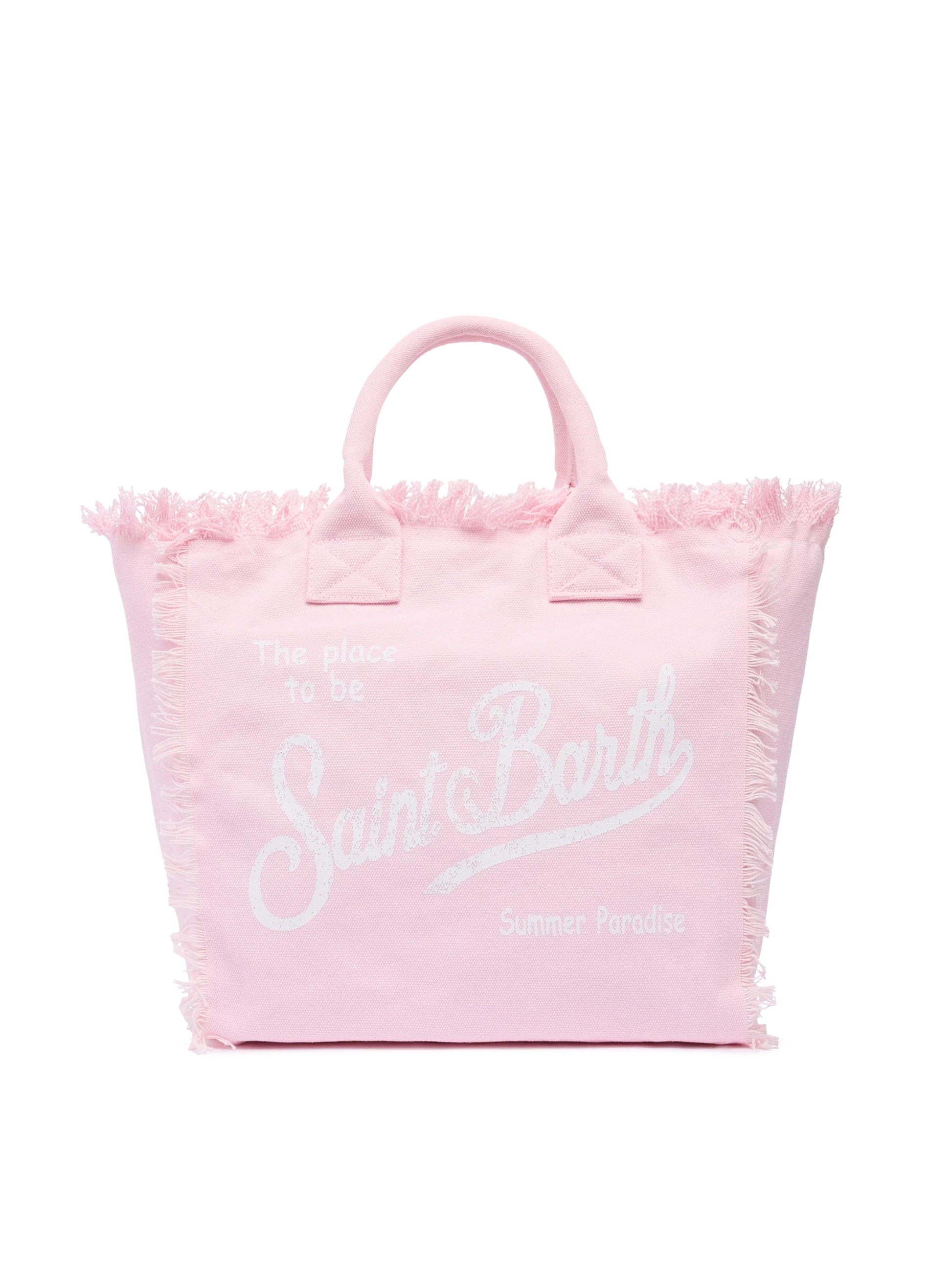 Pink cotton canvas Vanity tote bag - MC2 Saint Barth