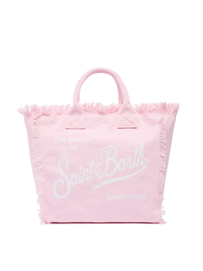 Pink cotton canvas Vanity tote bag - MC2 Saint Barth