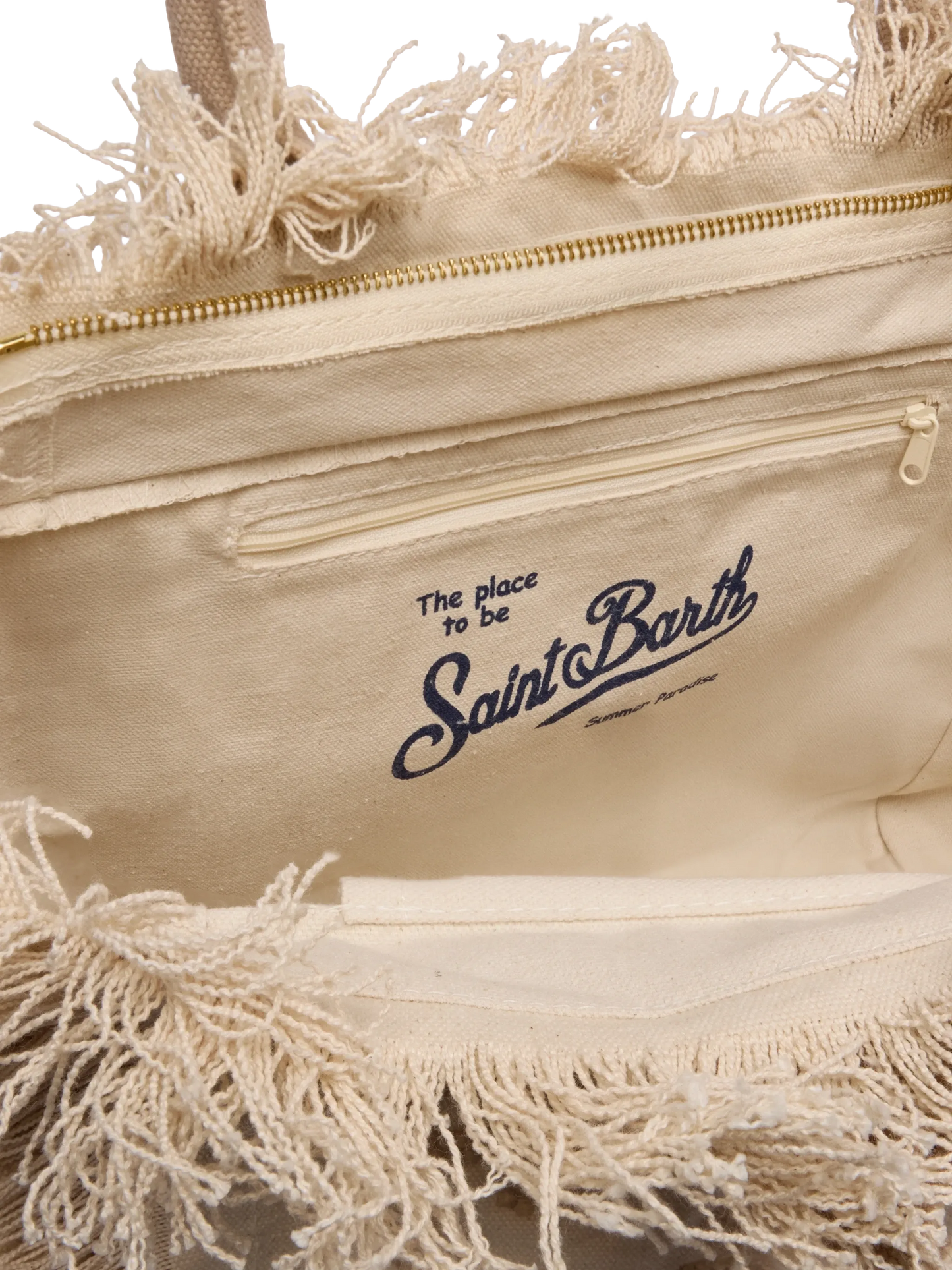 Vanity Rug white and beige cotton tote bag