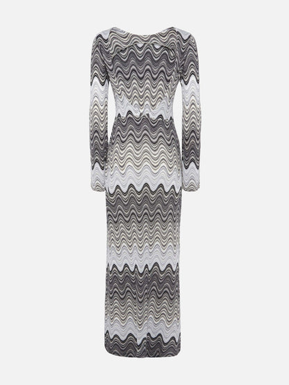 Venere raschel knit maxi dress