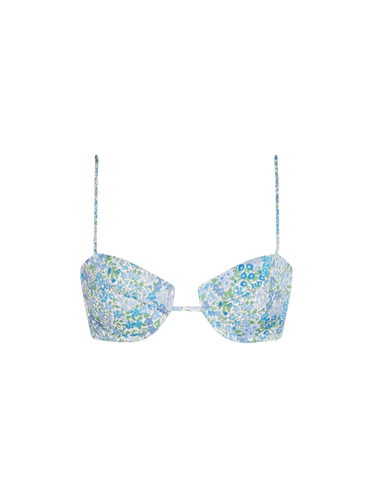 Woman underwired bralette top Salina with Joanna Luise print | MADE WITH LIBERTY FABRIC