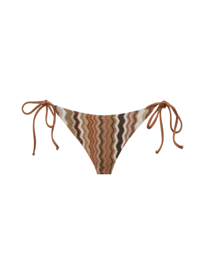 Virgo raschel knit classic swim briefs with wave pattern