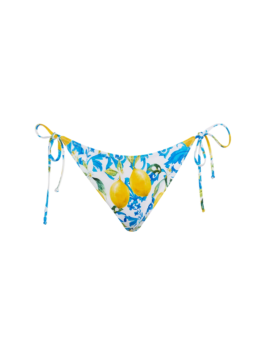 Virgo classic swim briefs with majolica print