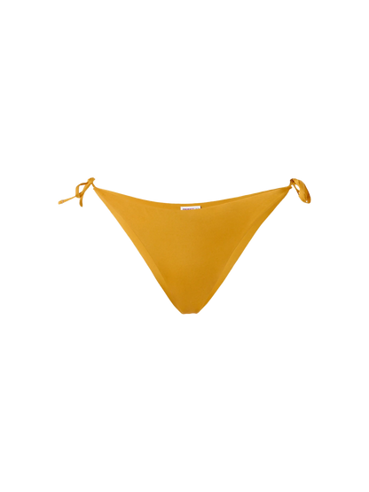 Woman ochre yellow classic swim briefs Virgo