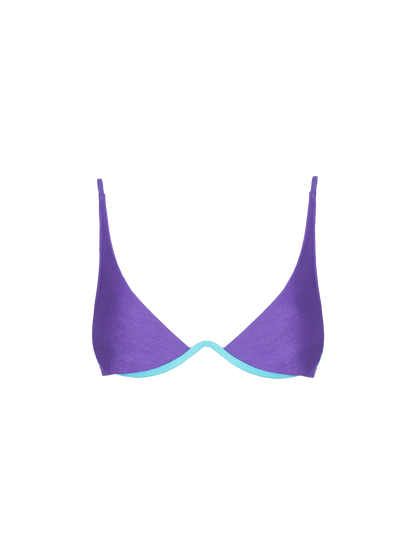 Woman bicolor underwired triangle bikini