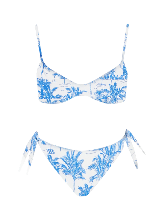 Woman Toile de Jouy scoop bralette bikini May Yali