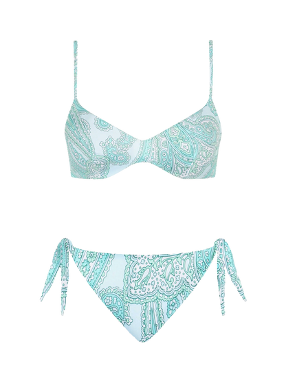 Woman paisley scoop bralette bikini May Yali