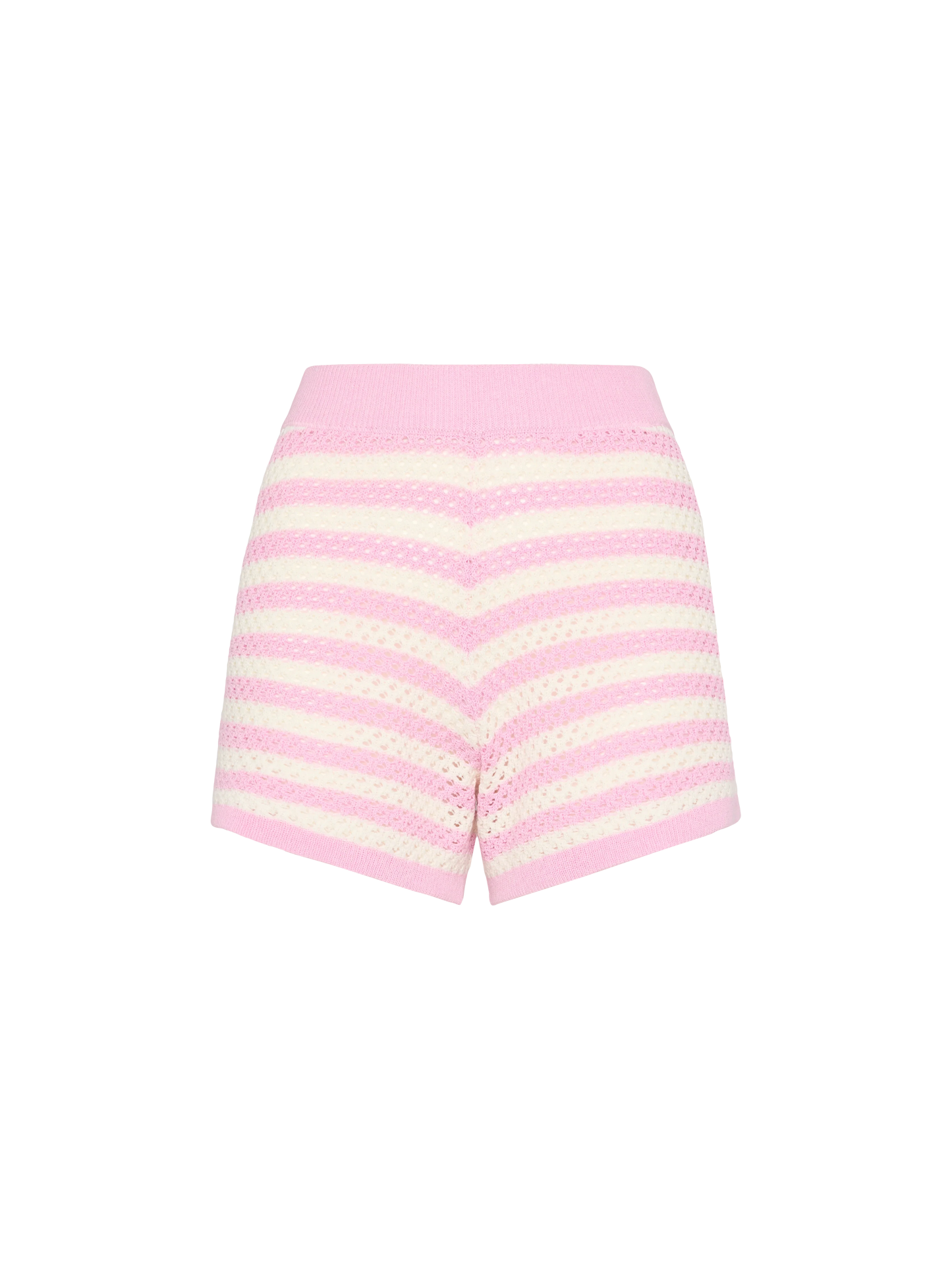 Yvette pink striped knit polo