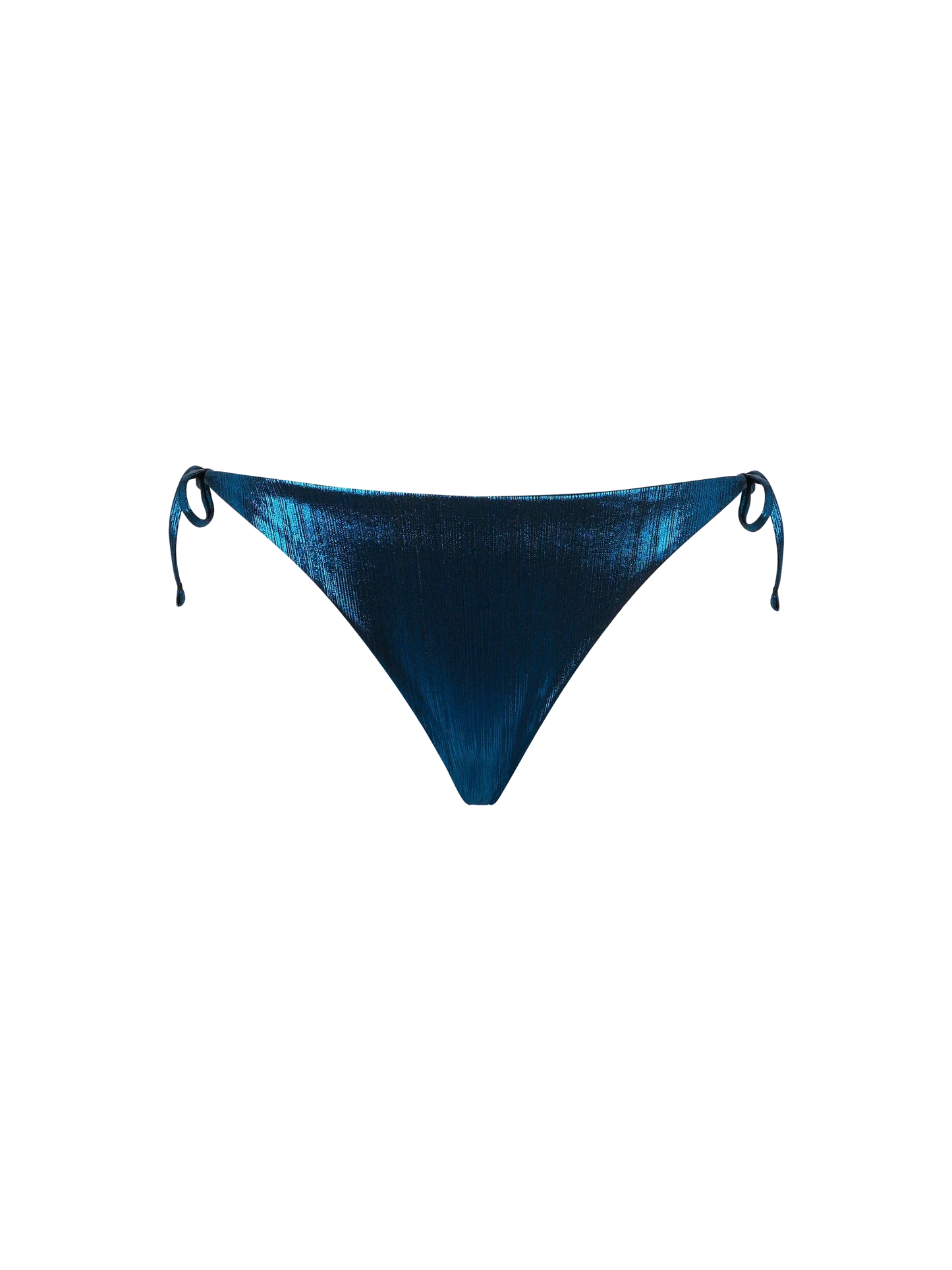 Woman blue laminated swim briefs