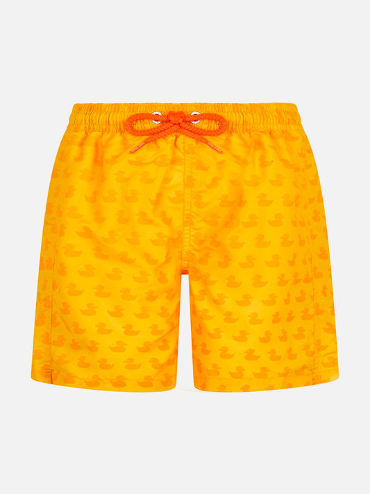Swimshort boy with temperature-reactive print - Ducky print