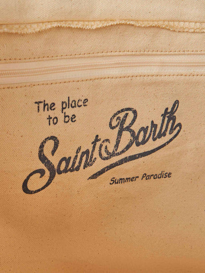 Vanity white canvas shoulder bag with Fiorucci angels print | FIORUCCI SPECIAL EDITION - MC2 Saint Barth