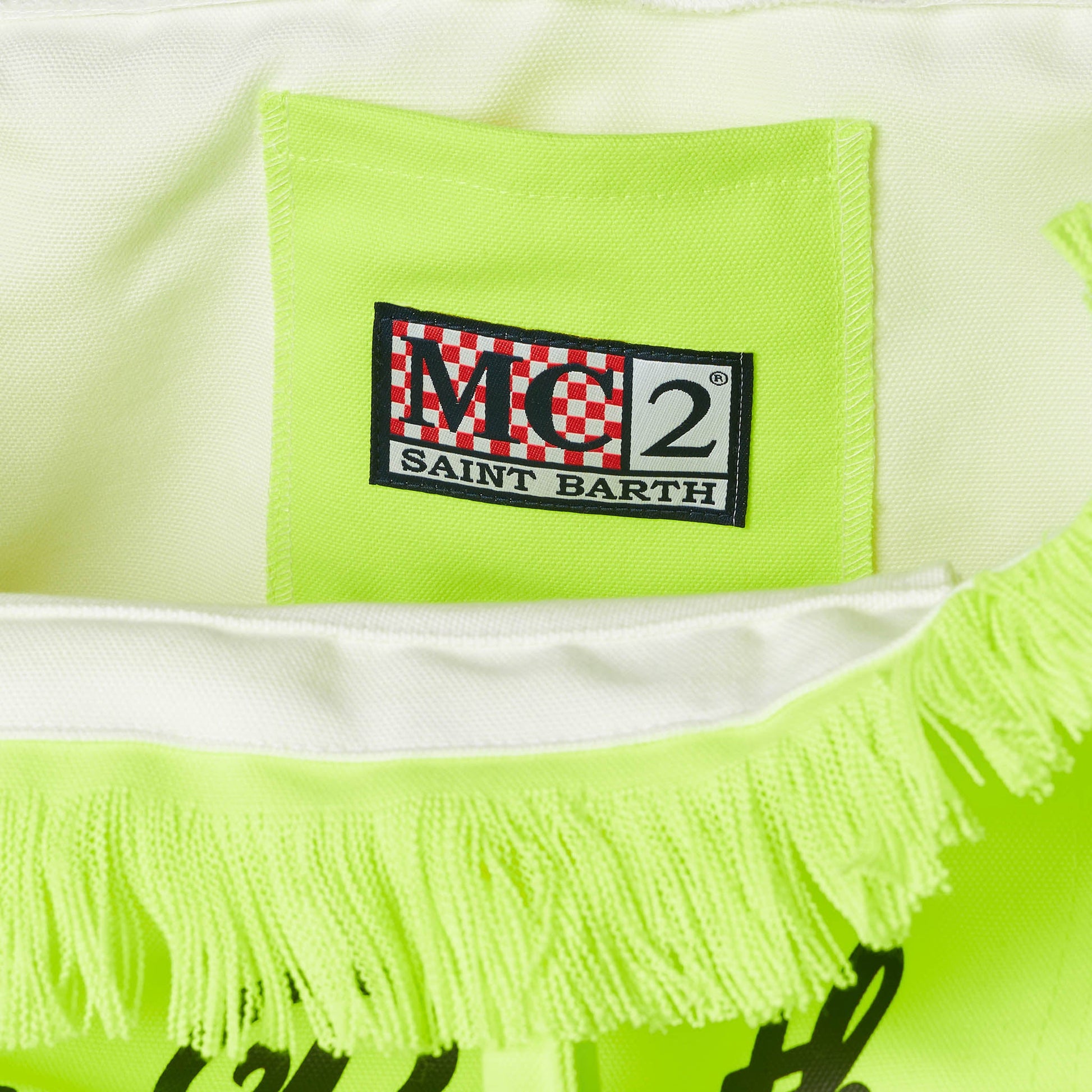 Vanity fluo yellow canvas shoulder bag - MC2 Saint Barth