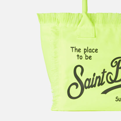 Vanity fluo yellow canvas shoulder bag - MC2 Saint Barth