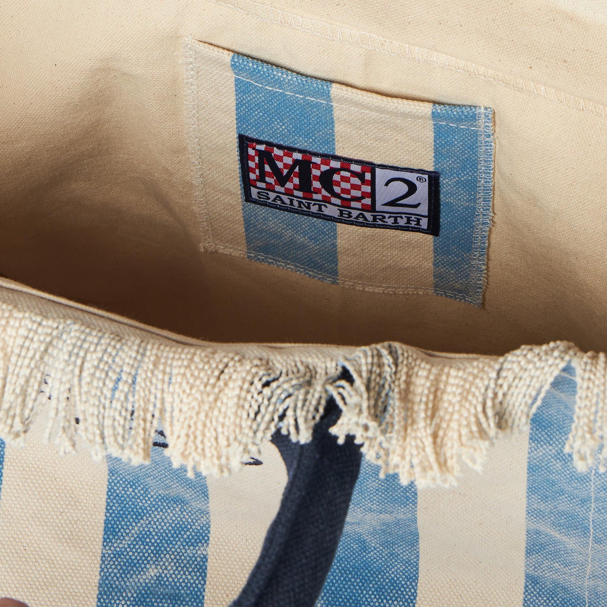 Vanity canvas shoulder bag with Forte dei Marmi print - MC2 Saint Barth