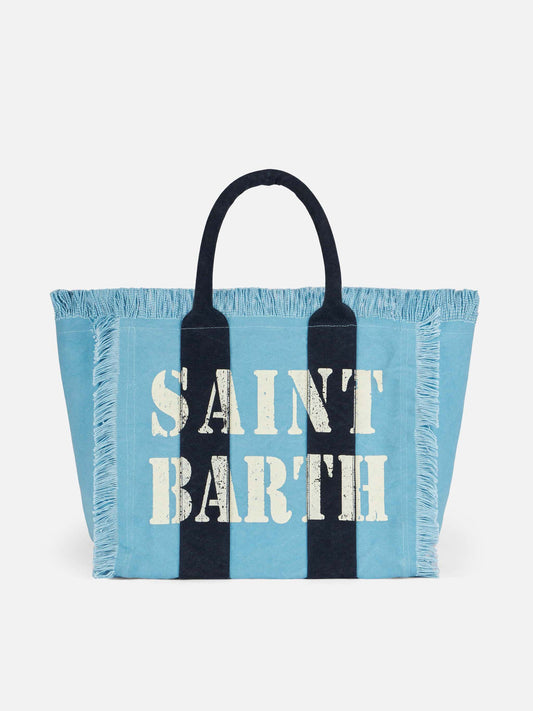 Vanity canvas shoulder bag with Saint Barth logo - MC2 Saint Barth