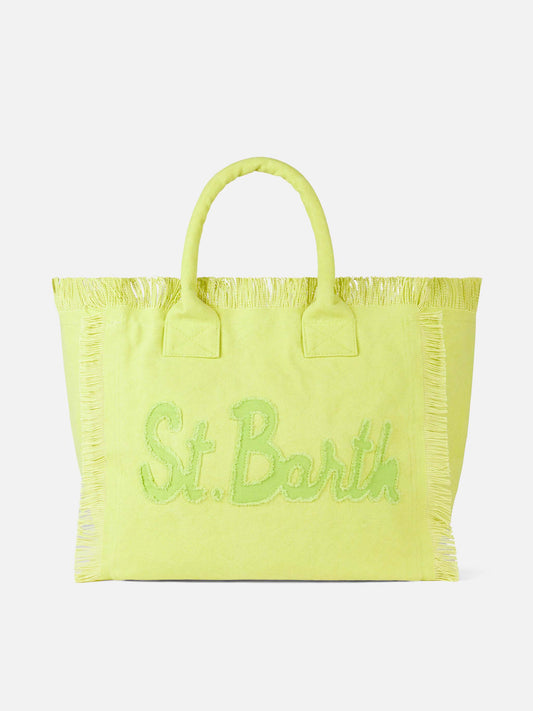 Vanity light green canvas shoulder bag - MC2 Saint Barth