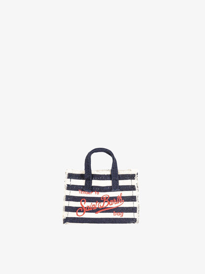 Navy blue canvas key holder - MC2 Saint Barth