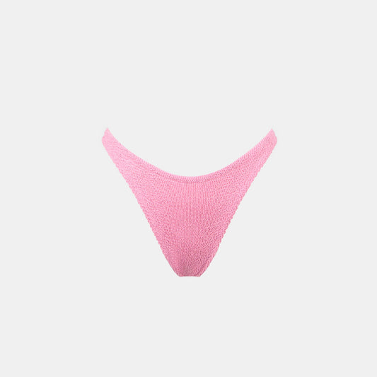 Woman pink crinkle cheeky swim briefs Naomi